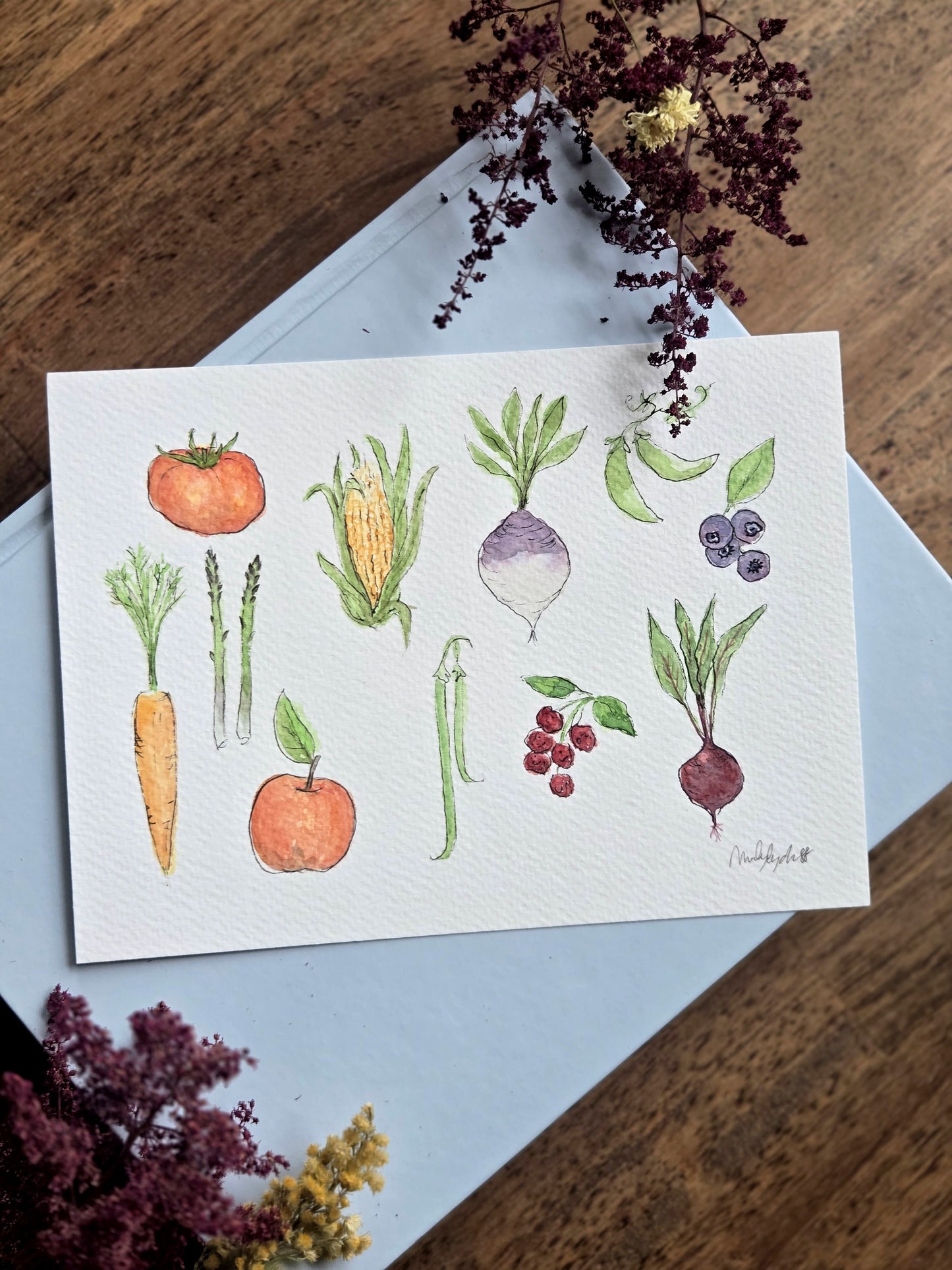 Vegetable Original Watercolor
